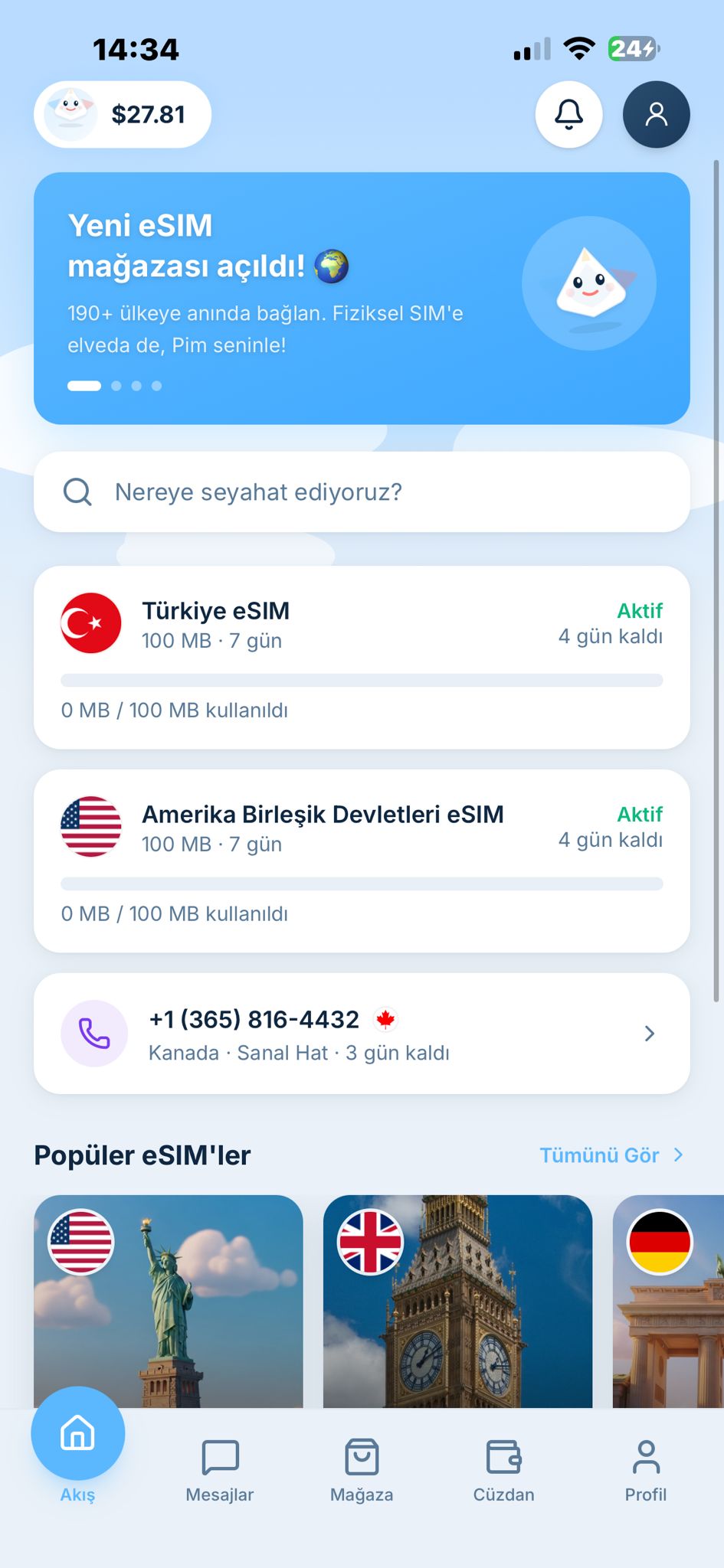 HattımVar app home screen